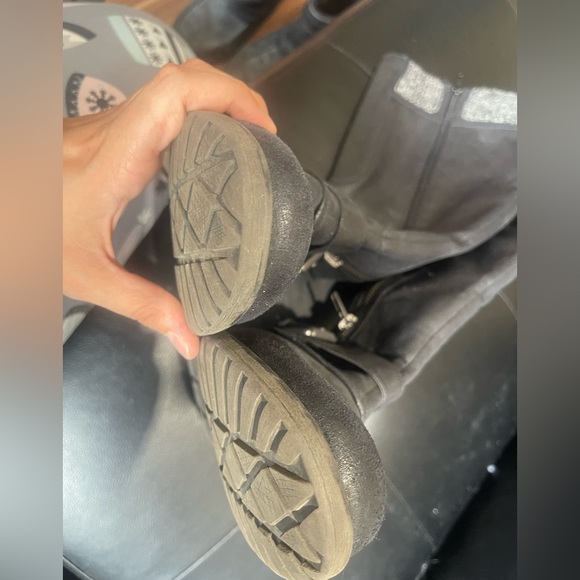 BareTraps Black Tall Boots with Buckle Detail - Picture 2 of 10